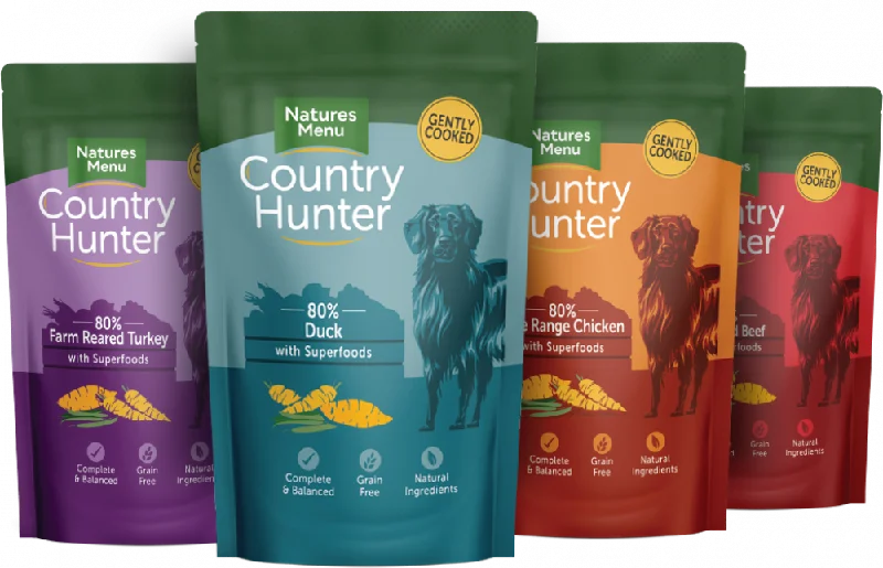 - Foldable and portable cat bagCountry Hunter Superfood Dog Pouches 12x150g