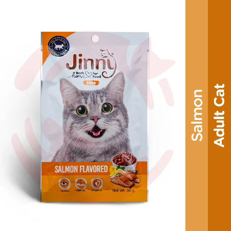  . **Functional Cat Food**  Jinny Cat Treats - Salmon (35g) - Pack of 5