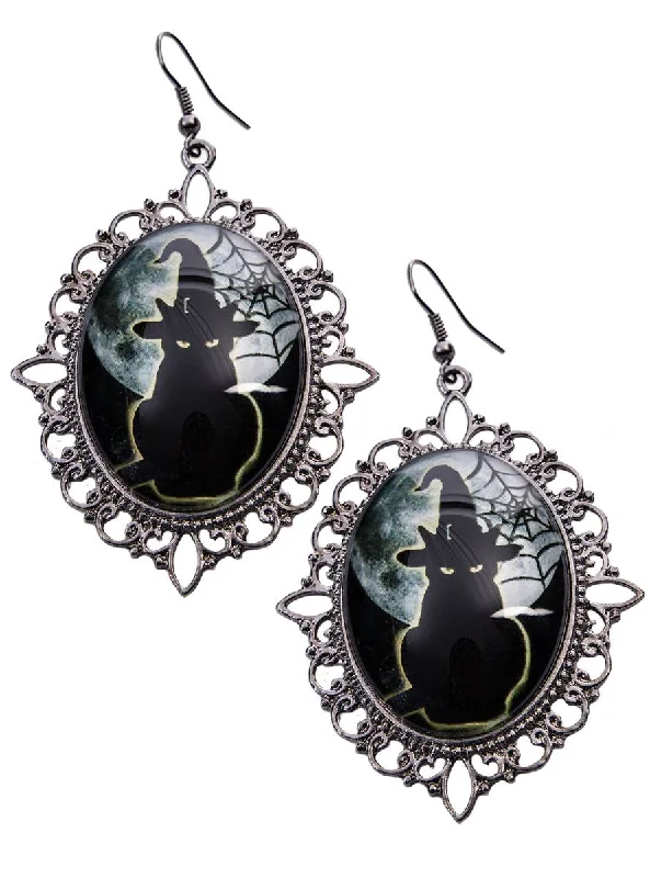 - Deodorizing cat litter tofu litterSpooky Black Cat Cameo Halloween Costume Earrings - Deodorizing cat litter tofu litterSpooky Black Cat Cameo Halloween Costume Earrings