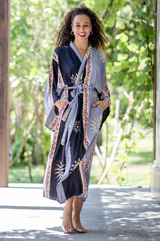 - Dog disposable foam shower gelChakra Burst Belted Batik Rayon Robe from Bali
