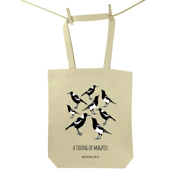 - Rabbit grass rack to prevent waste food boxTiding of Magpies Tote Bag