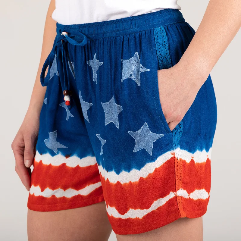 - Pregnant cat delivery room warming boxStars & Stripes Hand Dyed Drawstring Shorts