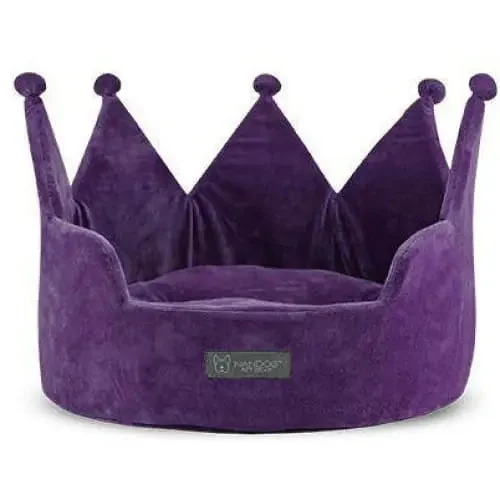 - Remote interactive pet feederCrown Cat Bed Micro-Fleece - Purple