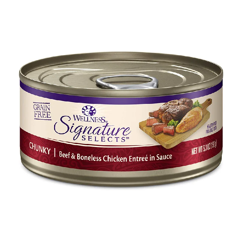    - High-protein cat food  CORE Signature Selects Chunky Beef & Chicken Grain-Free Canned Cat Food