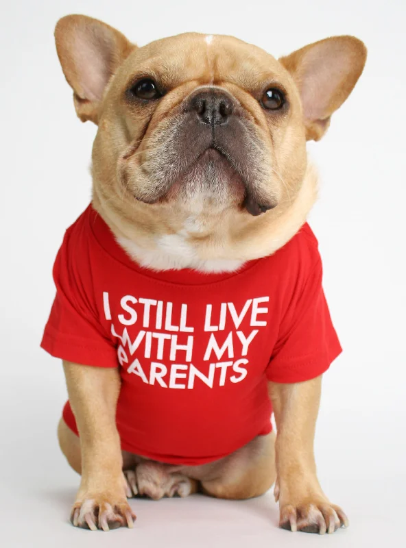 Pet fashion clothesLive With My Parents Dog Tee