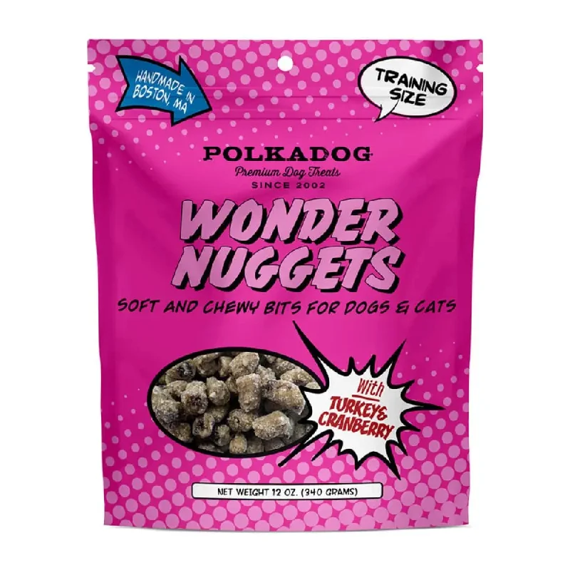 - Pet tear stain cleaning wipesPolka Dog Wonder Nuggets Turkey and Cranberry Chewy Training Treats
