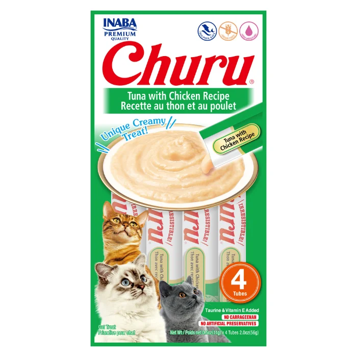 - Digestive care cat food Churu Creamy Cat Treats - Tuna with Chicken (4 sticks x 14g) - Pack of 5 - Digestive care cat food Churu Creamy Cat Treats - Tuna with Chicken (4 sticks x 14g) - Pack of 5