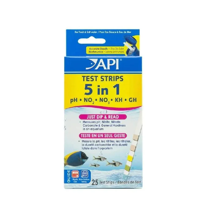 ---API® 5 In 1 Aquarium Test Strips 20 Tests X 4 Count