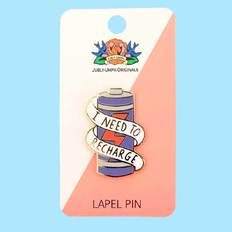 - Postoperative pet anti-licking Elizabethan collarI Need To Recharge Lapel Pin