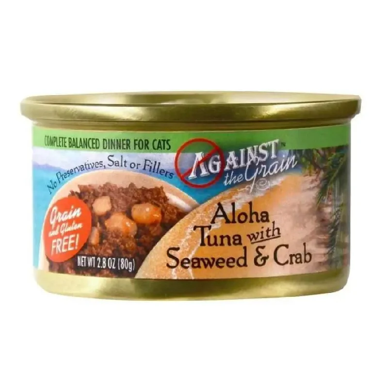 - Pet tear stain cleaning wipesAgainst the Grain Aloha Tuna With Seaweed & Crab Dinner For Cats 2.8-oz, case of 24 - Pet tear stain cleaning wipesAgainst the Grain Aloha Tuna With Seaweed & Crab Dinner For Cats 2.8-oz, case of 24