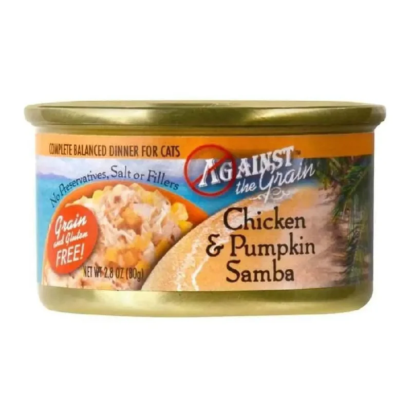 - Foldable and portable cat bagAgainst the Grain Chicken & Pumpkin Samba Dinner For Cats 2.8-oz, case of 24 - Foldable and portable cat bagAgainst the Grain Chicken & Pumpkin Samba Dinner For Cats 2.8-oz, case of 24