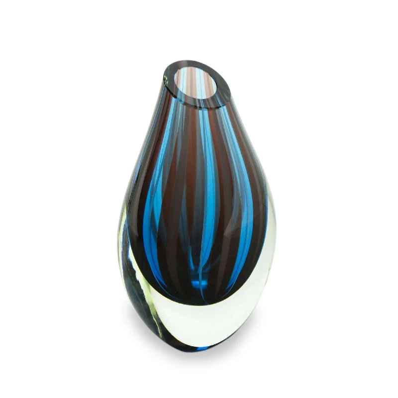 - Automatic induction pet water dispenserMystic Blue and Red Murano Inspired Handblown Art Glass Vase - Automatic induction pet water dispenserMystic Blue and Red Murano Inspired Handblown Art Glass Vase