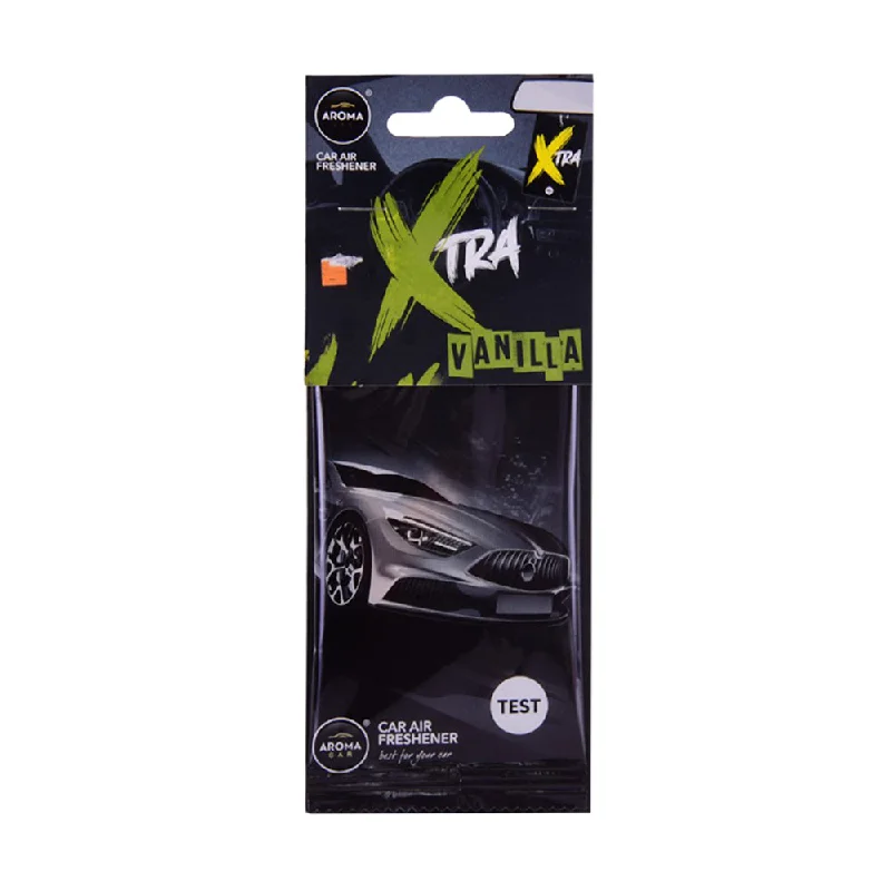 ---AROMA CAR XTRA CAR AIR FRESHENER VANILLA