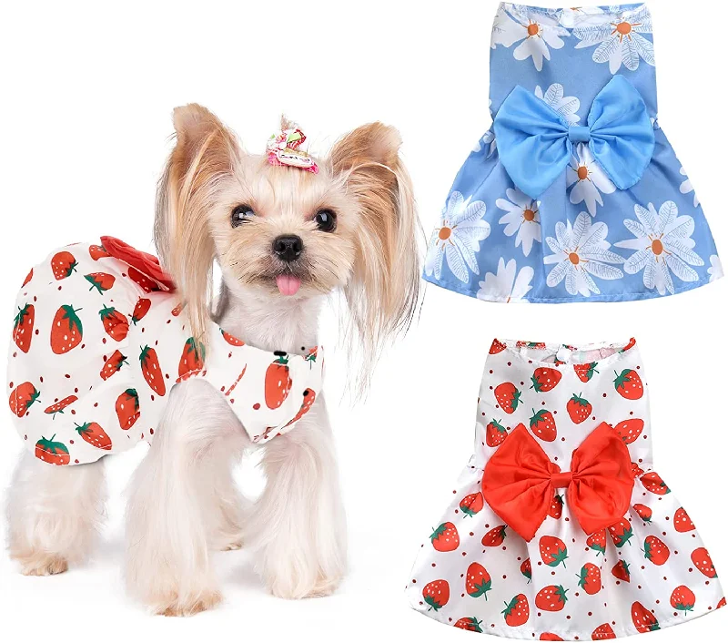 - Pet tear stain cleaning wipesKUTKUT Dog Bowknot Dress 2 Pack Hawaiian Daisy Puppy Dresses for Small Dogs Girl Dog Clothes Outfit Apparel Cute Summer Cat Clothing for Maltese Yorkie - Pet tear stain cleaning wipesKUTKUT Dog Bowknot Dress 2 Pack Hawaiian Daisy Puppy Dresses for Small Dogs Girl Dog Clothes Outfit Apparel Cute Summer Cat Clothing for Maltese Yorkie