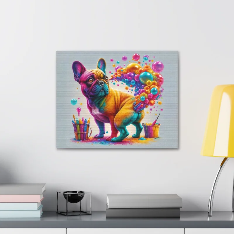 - Pet fence foldable indoorFrench Bulldog Gas Pass: Canvas Edition