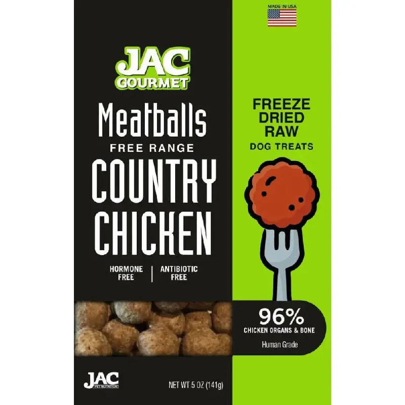 - Organic cotton dog bibsJAC Chicken Meatball Treats Freeze Dried