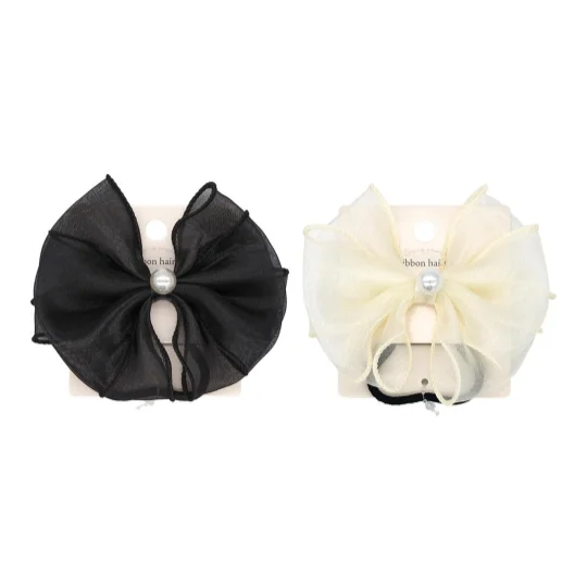 -Explosion-proof leash FOR LARGE dogsRibbon Hair Tie - Organdy - Pearl