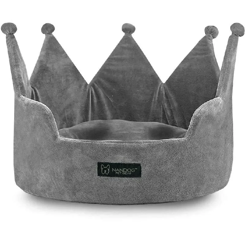 - Pet monitor with cameraCrown Dog Bed Micro Plush Light Gray