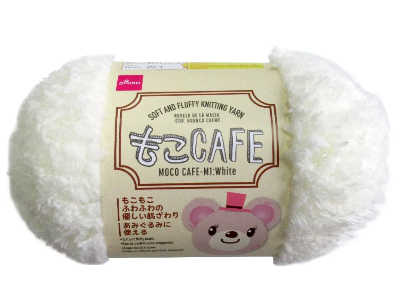 - Air box TSA certified check-inSoft and Fluffy Knitting Yarn MOCO CAFE - M1:White