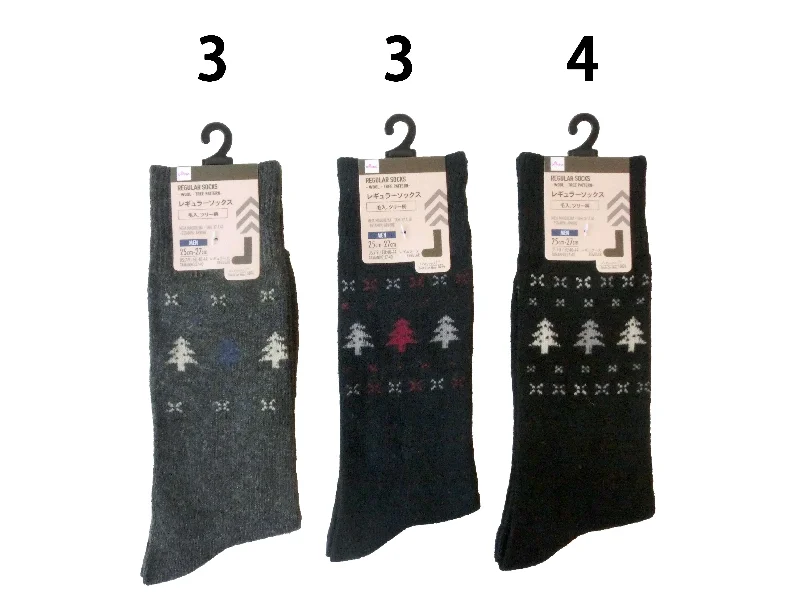 - Dog heart rate monitoring collarRegular Socks -For Men - Wool - Tree Pattern-