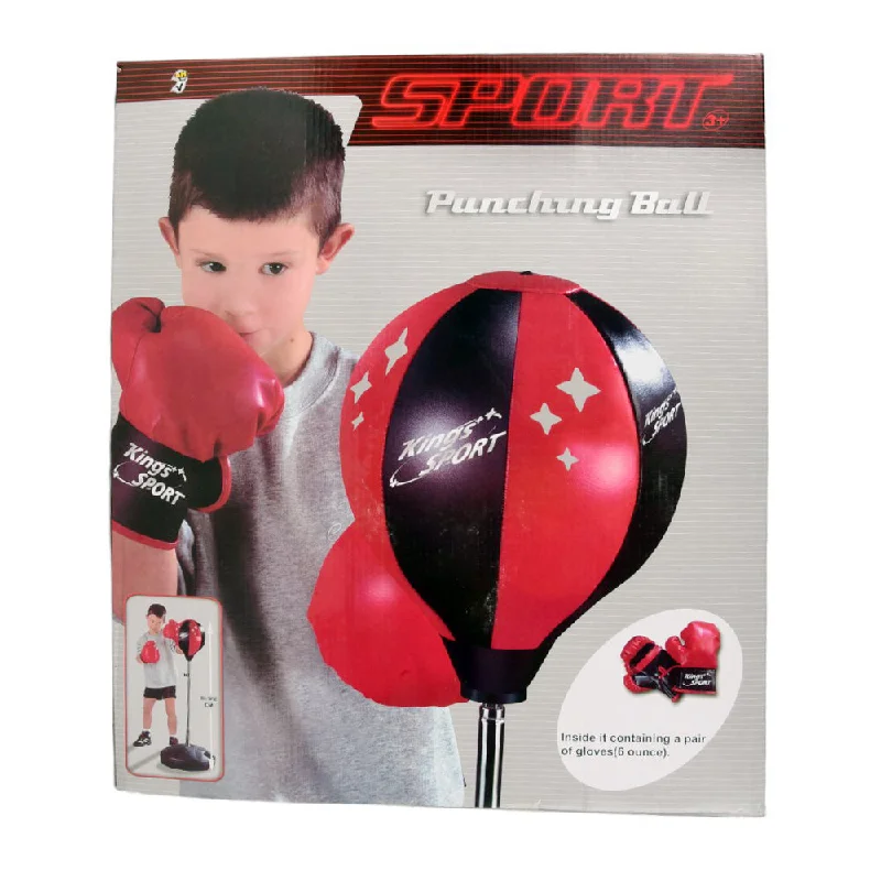 Pet Products113881 KING SPORT PUNCHING BALL WITH GLOVES SET  D
