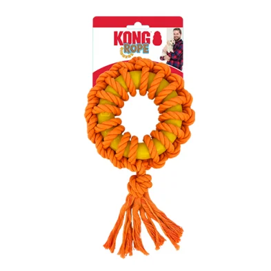 - Natural rubber pet toysKong - Rope Ringerz Dog Toy