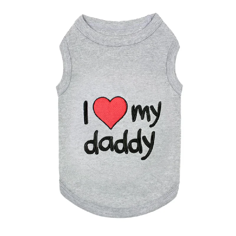 Pet winter warm clothesI Love My Daddy Dog Tee