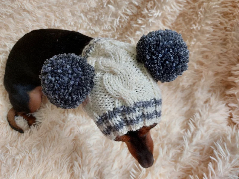 - Pet monitor with cameraPet snood hat winter warm wool snood hat for small dogs with two pom poms pet gift dog gift - Pet monitor with cameraPet snood hat winter warm wool snood hat for small dogs with two pom poms pet gift dog gift