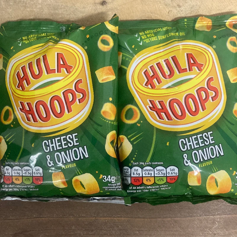 - Winter dog thick down jacket12x Hula Hoops Cheese & Onion Crisps Bags (12x34g)