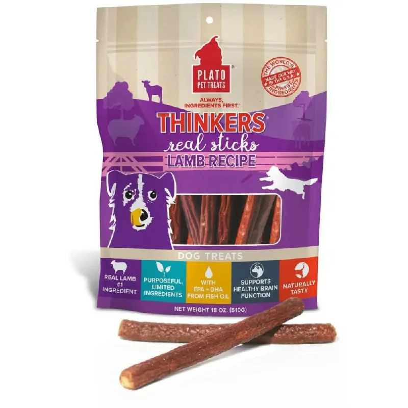 - Pet tear stain cleaning wipesPlato Thinkers Lamb Dog Treats