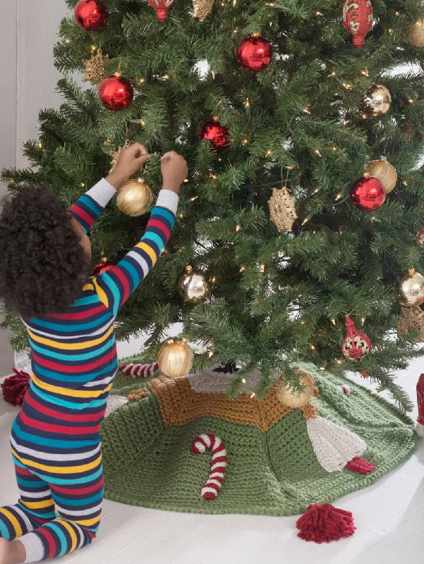 - Foldable and portable cat bagCandy Cane Crochet Tree Skirt - Version 1