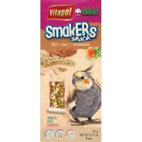 ---A&E Cage Company Smakers Cockatiel Nut Treat Sticks