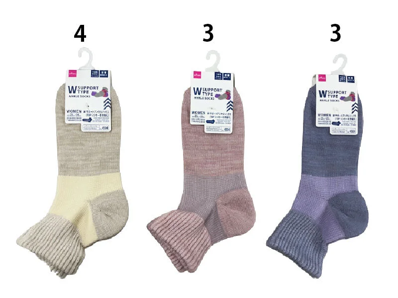 ---Double Support Ankle Socks - TOP Sinker - Double Yarn -