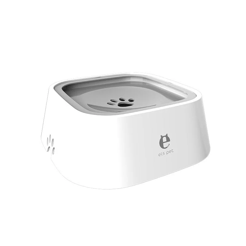---Grey Anti-Spill Floating Pet Water Bowl for Dogs and Cats - 1L Capacity, Splash-Proof and Anti-Wet Mouth Design ---Grey Anti-Spill Floating Pet Water Bowl for Dogs and Cats - 1L Capacity, Splash-Proof and Anti-Wet Mouth Design