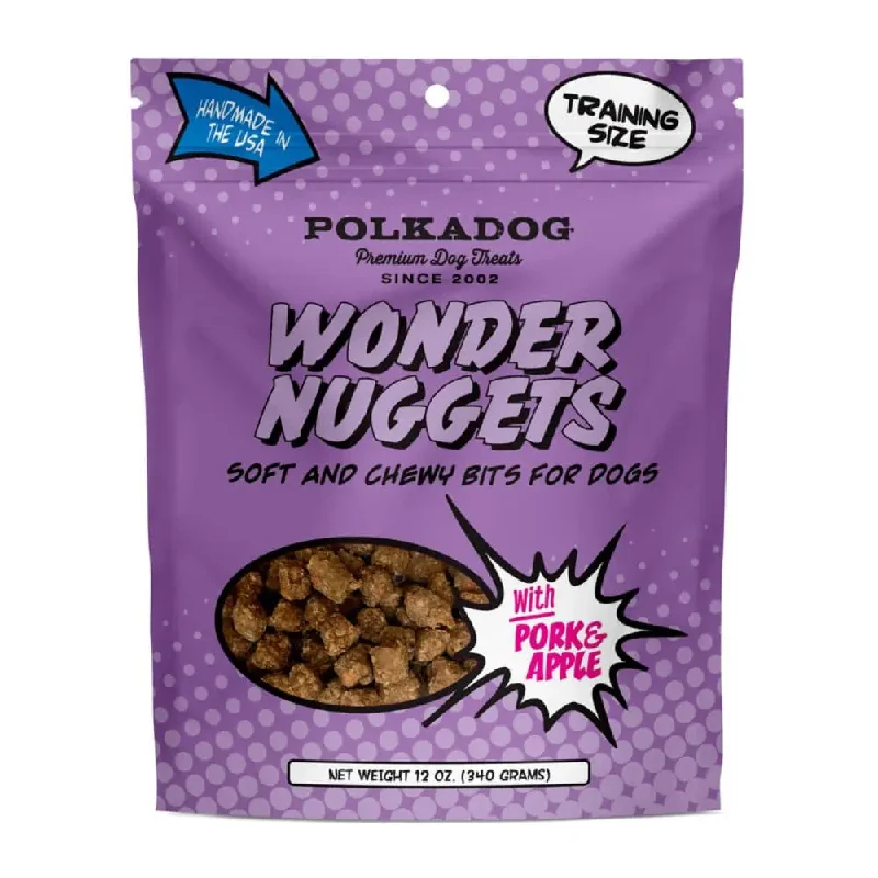 - Parrot climbing and standing wooden framePolka Dog Wonder Nuggets Pork & Apple Soft & Chewy Training Treats 12oz