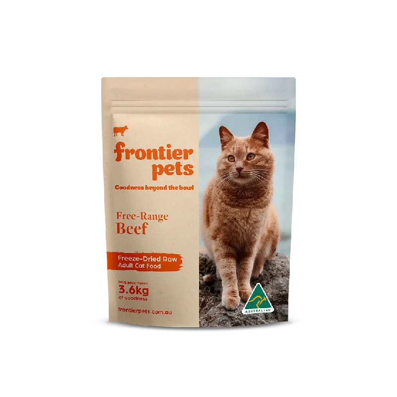    - Chicken flavor cat food  Free-Range Beef | Raw Freeze-Dried Cat Food