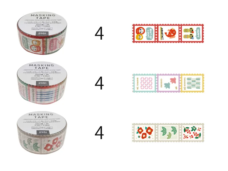  -Anti-scratch scratching board AND cat bed in oneMasking tape -Japanese illustration post stamp type-
