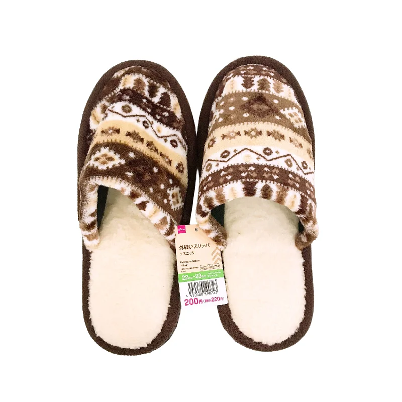 - Winter warm clothes for short-haired dogsOuter Seam Slippers -Ethnic - US 4-5 - EU 35-36-