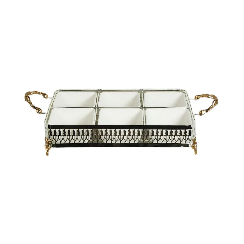 - Rabbit grass rack to prevent waste food boxDRY FRUIT DISH ORCHID CD-6640