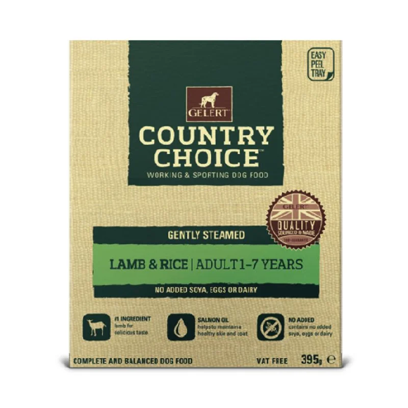 - Dog disposable foam shower gelCountry Choice Tray Lamb 395g