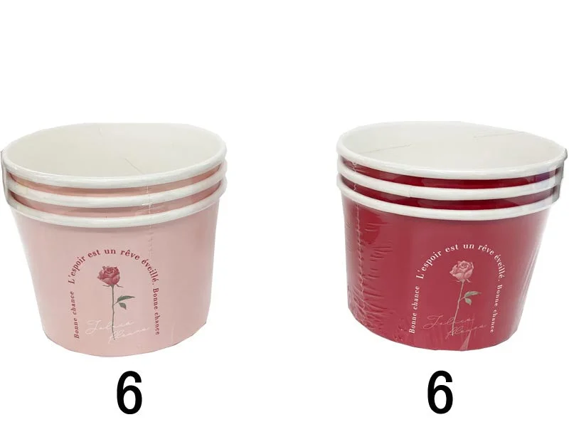 ---Paper Gift Cup- Fleur - 3pcs - 8.11fl oz - 240mL -