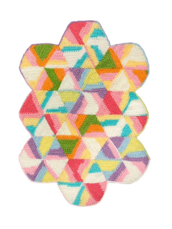 ---Bright Hexagon Blanket (Crochet)