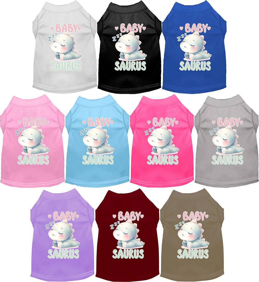 Pet rehabilitation recovery clothes (such as post-operative clothes)Babysaurus Screen Print Dog Shirt in Many Colors