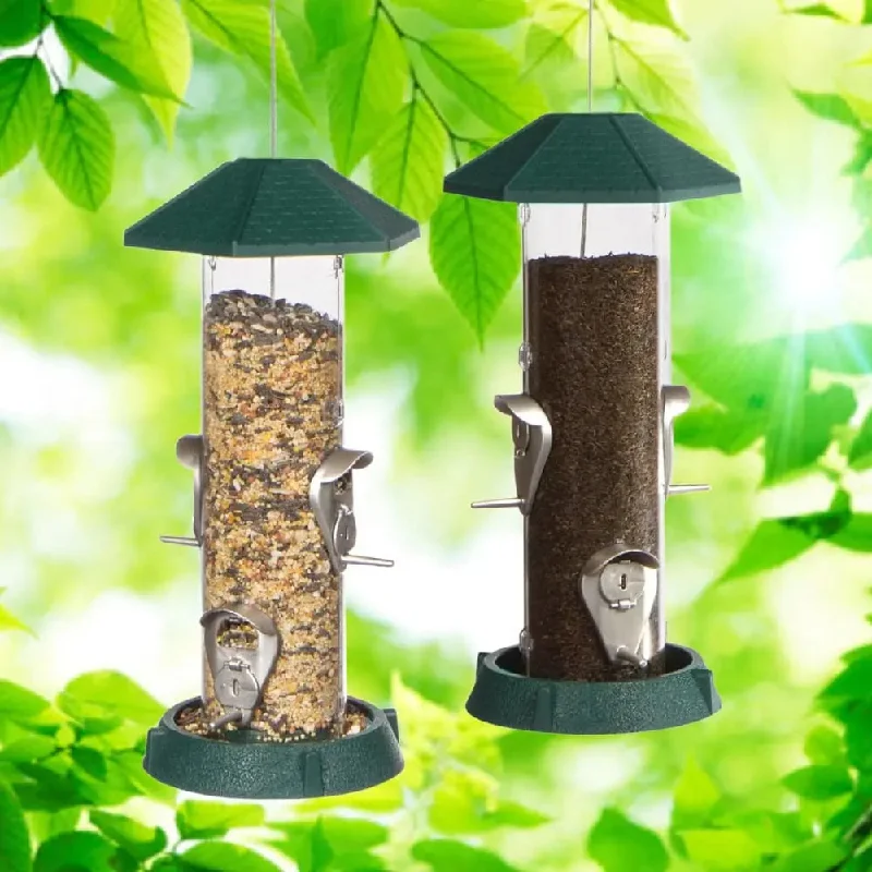 -Splash-proof food bowl AND Anti-choking slow food bowl2-In-1 Hinged-Port Birdfeeder 4-Perch -Splash-proof food bowl AND Anti-choking slow food bowl2-In-1 Hinged-Port Birdfeeder 4-Perch