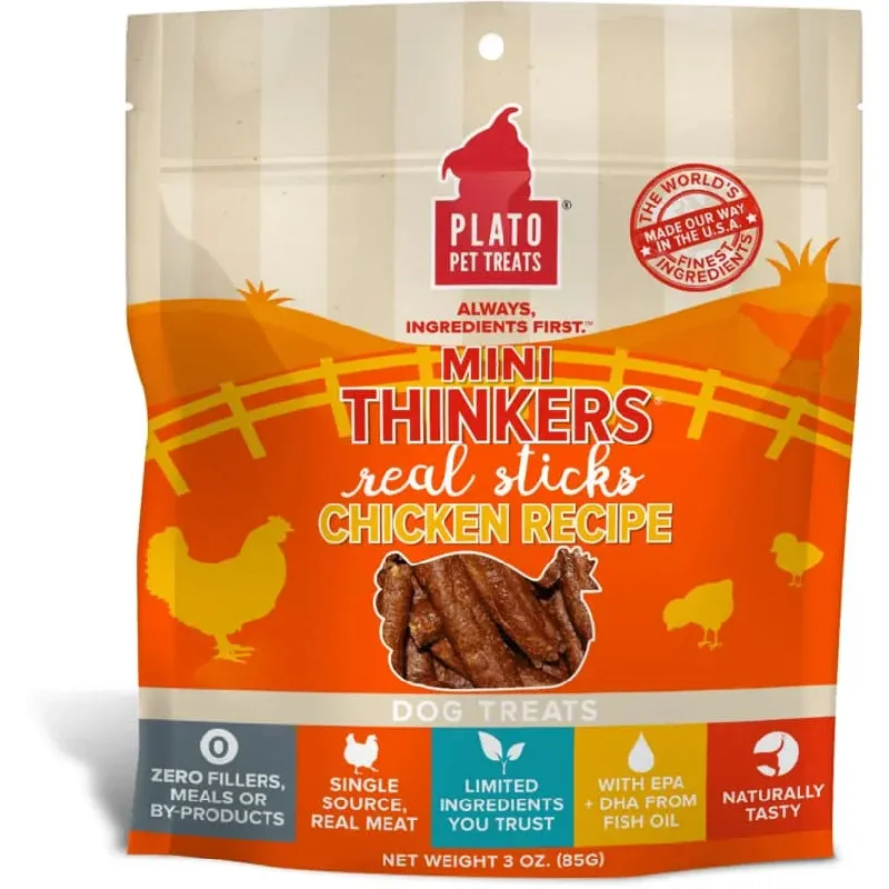 Pet ProductsPlato Mini Thinkers Chicken Recipe Dog Treats