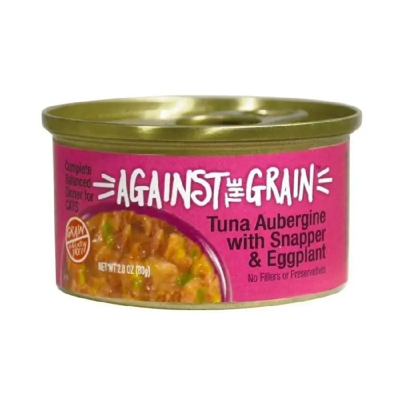 - Organic cotton dog bibsAgainst the Grain Tuna Aubergine With Snapper & Eggplant Wet Cat Food 24ea/2.8 oz