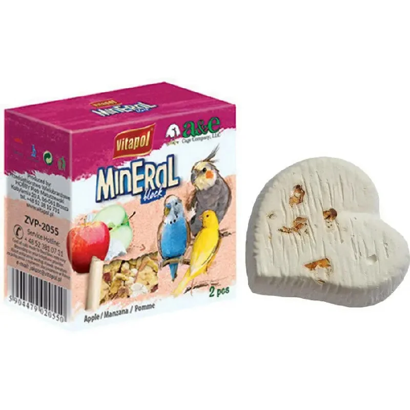 ---AE Cage Company Apple Infused Bird Mineral Block