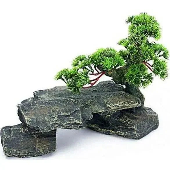 - Dog anti-slip matPenn Plax Bonsai Tree on Rocks Aquarium Ornament