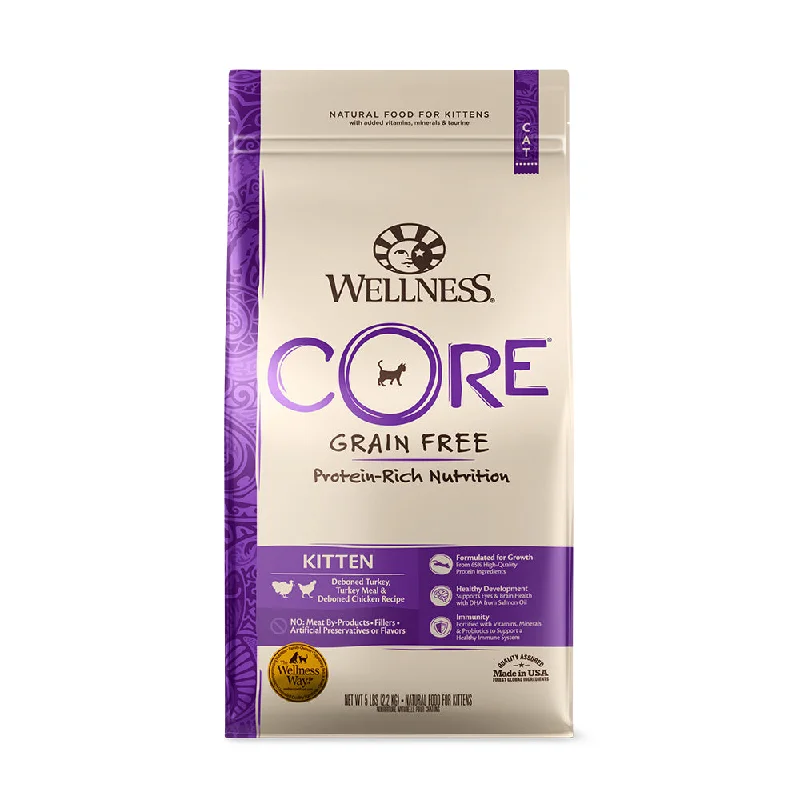    - Cat food for coat health  CORE Kitten Deboned Turkey, Turkey Meal & Deboned Chicken Recipe Dry Cat Food