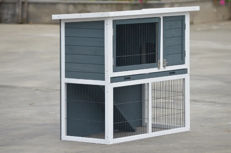  -Splash-proof food bowl AND Anti-choking slow food bowlYES4PETS L Double Storey Rabbit Hutch Guinea Pig Cage , Ferret cage W Pull Out Tray